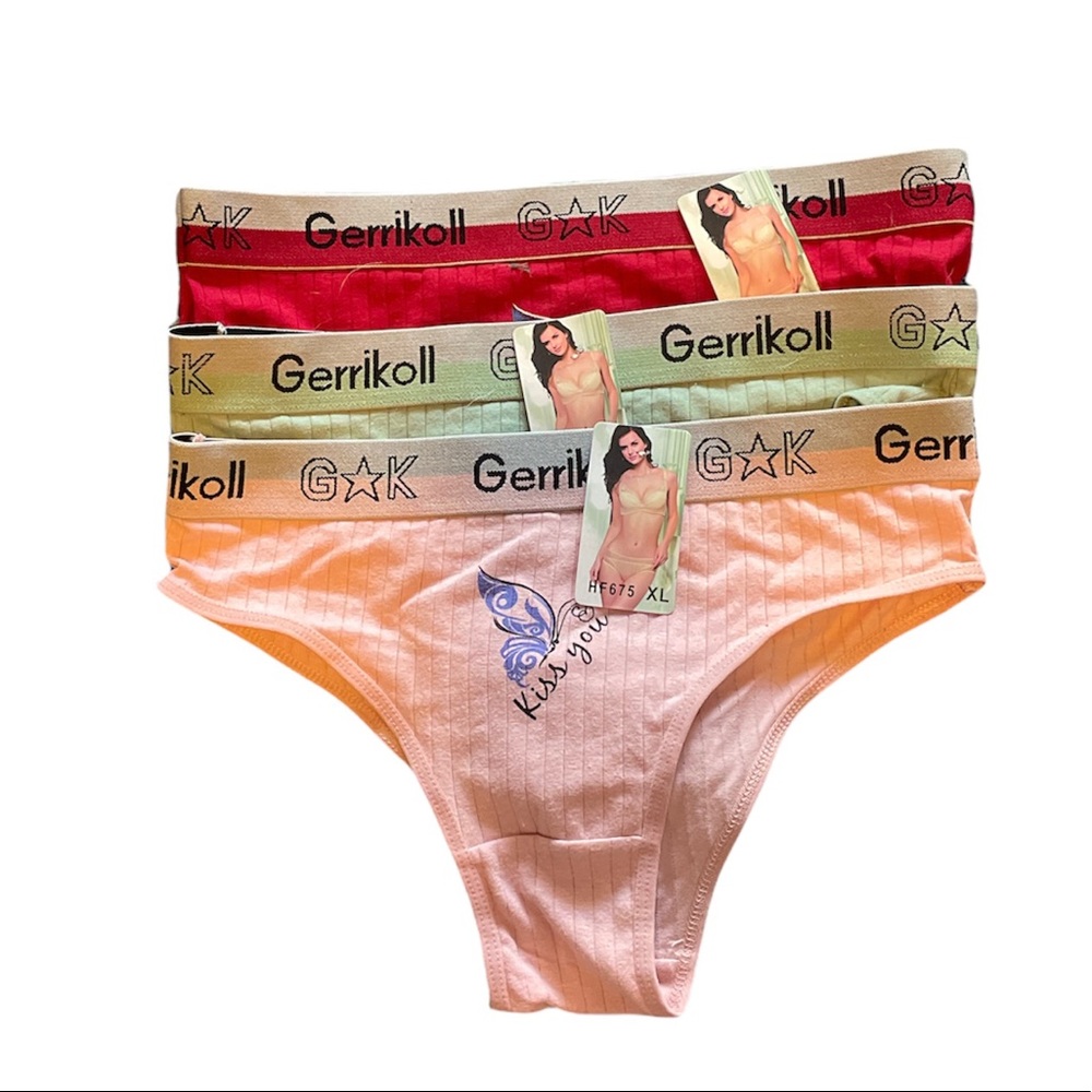 Gerrikoll “Kiss You” Undies, 3 pairs available tags still on!